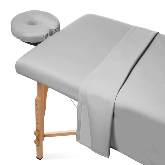Juego de sábanas de microfibra Saloniture para mesa de masaje, 3 piezas