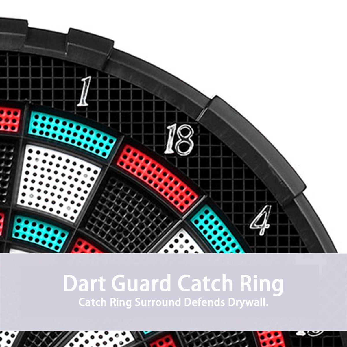Electronic Tip Dartboard Cabinet Set with Darts for Game Room with 6 Pieces Darts 18pcs Replacement Tips, LCD Display Automatic Scoring Dartboard Target Board