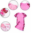thumbnail image 2 of FJUCHAI 5-16T Big Kids Crew Neck Swimsuit Outfit Short Sleeve Tops +swimming Trunks Set Youth Boys Girls Fashion Bikini Set, 2 of 10