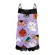 thumbnail image 4 of Puntoco Camisetas sin mangas con encaje y estampado sexy para mujer, pantalones cortos de empalme, conjunto informal Puntoco Puntoco-2909, 4 of 6