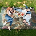 thumbnail image 6 of Extra Large Picnic Beach Blanket Waterproof Sand Proof Portable Outdoor Mat Cute Bear Eat Ice Cream 80x118, 6 of 9