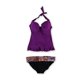 thumbnail image 1 of Tankini de 2 piezas con bandas aztecas estampadas Profile para mujer, Púrpura, 34D, 1 of 1