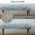 thumbnail image 6 of Uourmeti Cherry Blossom Print Soft Bench Seat Cushion Covers, Washable Poly Spandex Long Bench Seat Slipcover for Living Room Home, 6 of 9