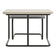 thumbnail image 6 of Furniture of America Torra Wood 2-Piece Indoor Nesting Coffee Table, Cream Weave and Gray Pure, 6 of 17