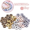 thumbnail image 6 of Metal Spacer Beads, 250pcs Double 6mm Flat Round Disc Rondelle Beads Charm Alloy Loose Beads Findings for Bracelet Necklace Jewelry Making, 5 Colors, 6 of 8