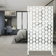 Miumaeov Outdoor Privacy Screens Decorative Privacy Screen with Stand Free Standing Decor Metal Privacy Screen for Balcony Patio Garden Backyard Porch Metal Divider