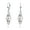 White, variant on Bling Jewelry Womens Bridal Crystal Simulated Pearl Dangle Earrings Pink Grey