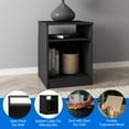 thumbnail image 6 of Mainstays Ardent Open Shelf Nightstand, Black, 6 of 17