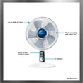 thumbnail image 4 of Rowenta, Ventilador de Escritorio, Ventilador de Mesa Turbo Silence, 12 Pulgadas, Ventilador Ultra Silencioso para Dormitorio, Oscilante, Portátil, 4 Velocidades, Dial de Giro Manual, Blanco, Interior, 4 of 5