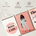 thumbnail image 6 of Elephant Stock Pastel Boss Lady Wall Art - Horizontal Multi Panel Canvas - Lobby Wall Decor - Advocacy Art Multi Panel - Brown And Pink Decor - 56" x 27", 6 of 8