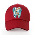 thumbnail image 1 of Gorra de béisbol de la serie con estampado de dientes, gorro informal Unisex de Hip-hop salvaje, Hipster, imprescindible, con visera, algodón, papá, sombrero para el sol al aire libre de verano Fivean unisex, 1 of 2