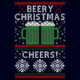 thumbnail image 2 of Men's Lost Gods Ugly Sweater Christmas Cheers  Graphic Tee Navy Blue Medium, 2 of 5