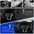 thumbnail image 6 of OFFCURVE Safety Steering Wheel Cover Car Carbon Fiber Leather Steering Wheel Grip Cover(Black), 6 of 11
