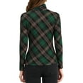 thumbnail image 3 of Haut à Col Roulé à Manches Longues pour Femme Extensible Ajusté de Noël Xmas Chemise TG Vert Brun, 3 of 7