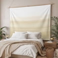 thumbnail image 3 of Beige White Stripes Tapestry for Bedroom Wall Hanging Tapestry, Farmhouse Modern Gradient Lines Ceiling Backdrop Tapestries Poster Blanket Wall Decor for Teens Room Living Room Dorm 51" x 59", 3 of 8
