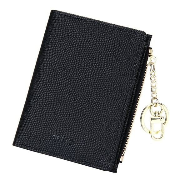 TUOKE Women&Girls ID Card Holder Bifold Slim Coin Purse Zipper Small Wallet