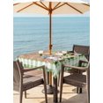 thumbnail image 2 of Outdoor Tablecloth with Umbrella Hole and Zipper, Happy Easter Square Table Cloth 60x60 Inch Waterproof Tablecloth, Gnomes Rabbit Flowers Green Check Wooden Picnic Table Cover for Patio Camping, 2 of 7