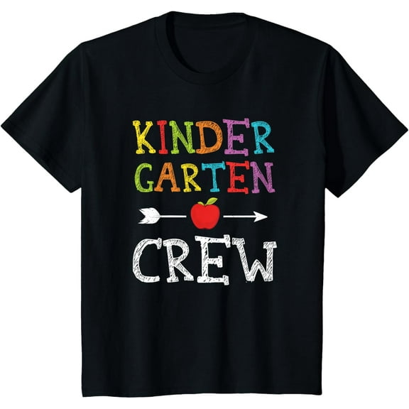 t-shirt Kids Kindergarten Crew Shirt Boys Girls Kids First Day of School T-Shirt.