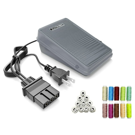 TAPDRA Sewing Machine Foot Pedal Control Speed Variable with Accessory Kit for Brother Viking Bernette Riccar Babylock