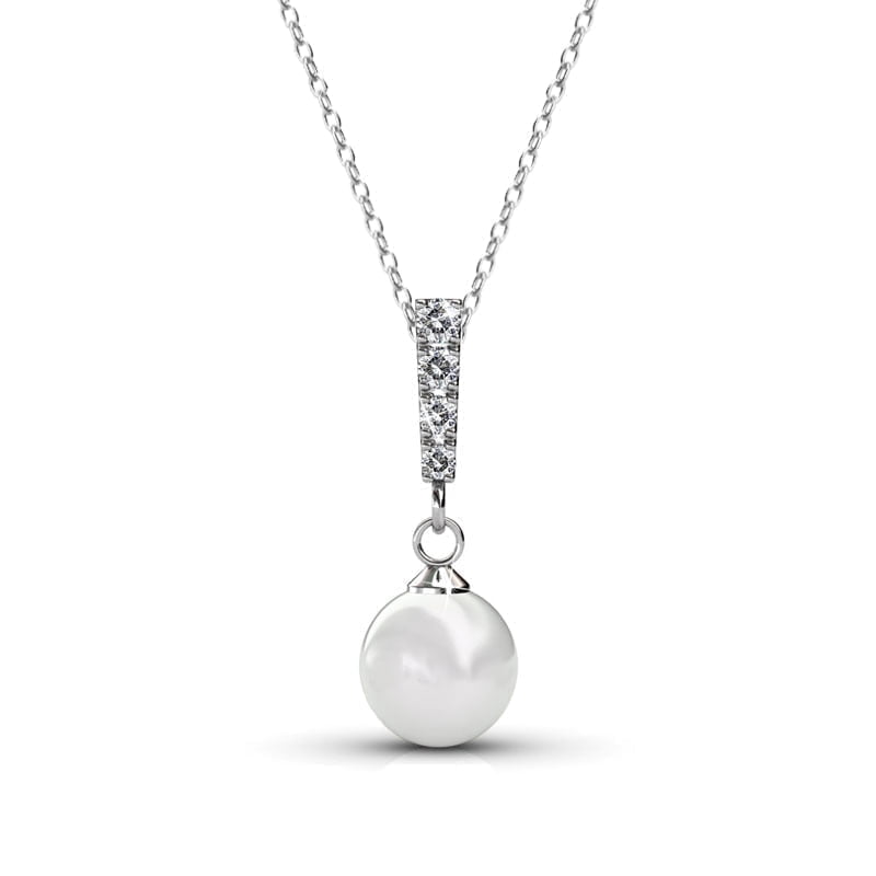 Cate & Chloe Gabrielle Pearl Necklace with Swarovski Crystals photo 1