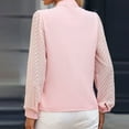 thumbnail image 5 of Blusa de manga larga de gasa con bloques de color para mujer: elegante, ligera y versátil, 5 of 5