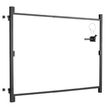 Adjustable Black Gate Building Kit for 40-72 inch Wide Openings, 4-5 ft High Fence – DIY Outdoor Metal Gate Panel
