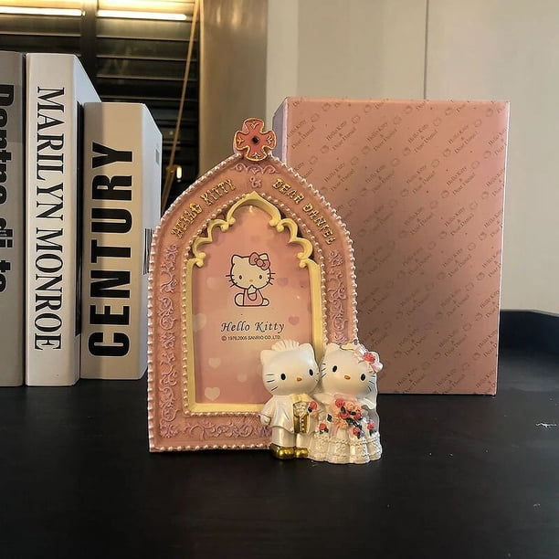 Sanrio-marco de fotos de resina de Hello Kitty, colgador de carteles de dibujos animados, decoración de Anime, adornos de escritorio, manualidades, regalos, juguete