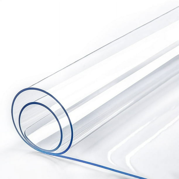 Protector de mesa de comedor de plástico transparente de 50x100cm, mantel, alfombrilla para escritorio, cubierta para encimera, impermeable, muebles de madera Rectangular de PVC