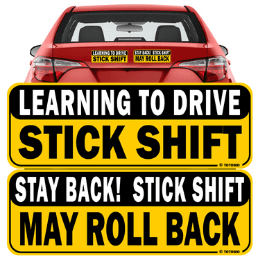 Learning Stick Shift Manual Transmission Car Bumper Magnet Sticker Sign New Student Driver