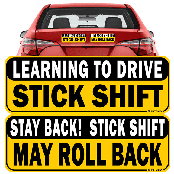 Learning Stick Shift Manual Transmission Car Bumper Magnet Sticker Sign New Student Driver