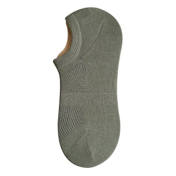 Zhuge 10 pares de calcetines invisibles para hombre, antideslizantes, de silicona, con absorción de humedad, de corte bajo, invisibles, informales, color verde oscuro