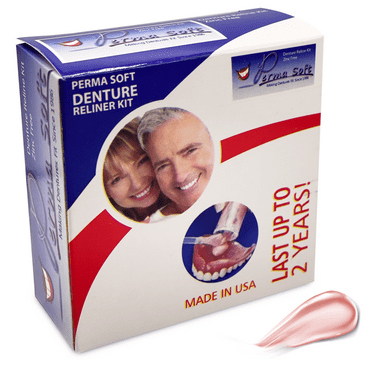 Perma Soft - Long-Lasting Denture Reline Kit for Upper and Lower Dentures, Soft Denture Reliner