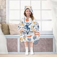thumbnail image 7 of FORMRS Wearable Blanket Hoodie with Sleeves for Kids Cozy Flannel Sweatshirt, Tropical Jungle Vibes, 7 of 7
