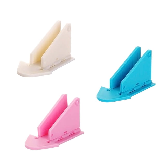 HAMPPLIES 3Pcs Sliding Door Locks in Assorted Colors Strong ABS Plastic with Adhesive for Secure Door Locking