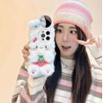 thumbnail image 5 of Sanrio Cute Hello Kitty Plush 3D With Makeup Mirror Phone Case For Iphone 11 12 13 14 15 Pro Max Drop-proof Cover RJ, 5 of 5