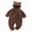 Brown, variant on Baby Plush Long Sleeve Polar Fleece Jumpsuit With Bear Ears Baby Fleece Hooded Jumpsuit Infant Winter Outfit(Beige,0-3 Months)