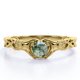 thumbnail image 1 of JeenMata Anillo de Compromiso Trenzado con Solitario Claddagh Ágata Verde Musgo Druzy Transparente de Talla Brillante Redonda de 1 Quilate; Baño de Oro Amarillo de 18 K sobre Plata, 1 of 6