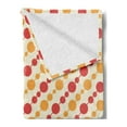 thumbnail image 2 of Retro Soft Flannel Fleece Blanket, Diagonal Chain Pattern with Big and Small Dots on Lines in Shabby Colors, Cozy Plush for Indoor and Outdoor Use, 60" x 80", Marigold Scarlet Cream, by Ambesonne, 2 of 5