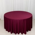 thumbnail image 4 of BalsaCircle 120 in Burgundy Scuba Polyester Round Tablecloth Party Linens Wedding Events Decorations Supplies, 4 of 8