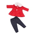 thumbnail image 4 of Ropa de muñeca para bebé Yotijar pantalones 2 unids/set 18 pulgadas juguete imitación rojo, 4 of 10