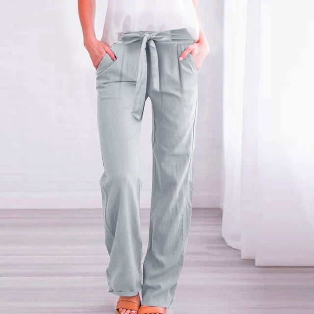 WILLBEST Pantalones Casuales para Mujer, Pantalones de Entrenamiento Diarios con Cintura Elástica y Corte Holgado, Largos para Mayor Comodidad y Estilo. Mediana
