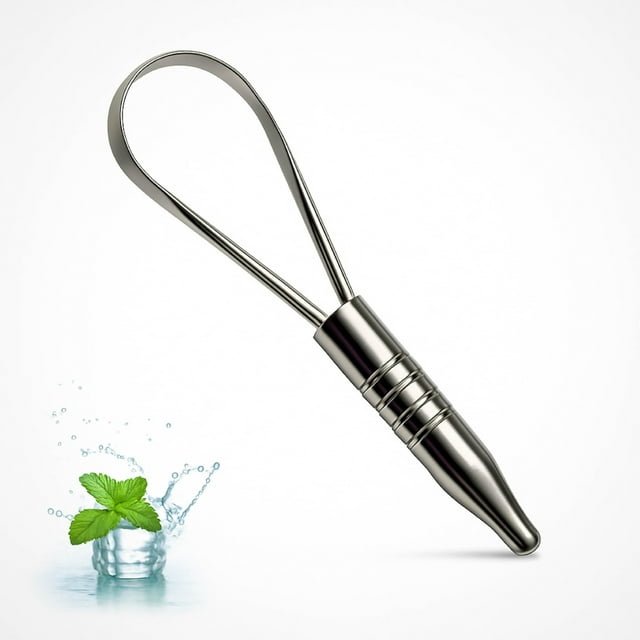Mineart Stainless Steel Tongue Scraper Oral Hygiene Cleaning Tool