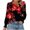 Black, variant on CLOISE Funny T Shirts for Women Crew Neck Tops Graphic Long Sleeve Pullover Cute Fall Winter Clothes Black S