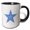 Black/White, variant on 3drose, Abstract Isolated Geometrical Petal Ornament Star Polygon, 11oz Two-tone Black Mug