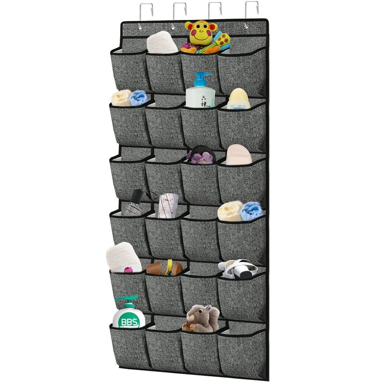 Over the Door Shoe Organizer,Hanging Shoe Rack Organizer for Closet Door,48  Pockets Shoe Storage Holder Zapateras Organizer for Kids Shoes,Flip