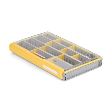 Edge 3700 Tackle Utility Box Gray And Yellow Stackable Organizers Waterproof Rust-resistant Bait Storage