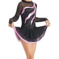 thumbnail image 2 of inhzoy Kids Girls Rhinestone Mesh Ice Figure Skating Dress Tutu Skirted Leotard Dancewear Pink 6, 2 of 10