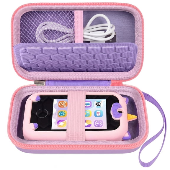 Kids Toy Smartphone Case Compatible with Kikapabi/for Joozfee/for dancingcow/for Prysyedawn, Learning Toys Holder for Toddler Play Cell Phone, SD Card, Over 7 Years Age (Purple)