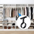 thumbnail image 5 of 2 Pcs 1 5/16 Inch Diameter Round Wardrobe Closet Rod Suspended Center Support with Installation Screws Curtain Closet Rod Ceiling Mount Bracket for Home Wardrobe, 5 of 9