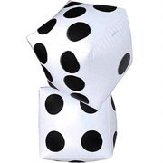 jumbo fun 24 inch giant inflatable dice (2pk) extra large size, vegas casino party decoration, (2ft)